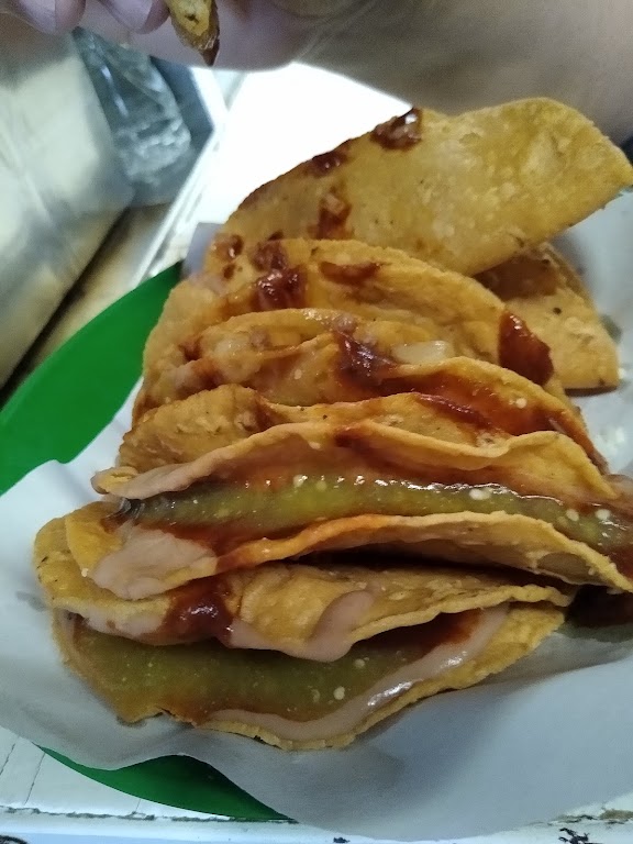 Tacos dorados con mole foto 1